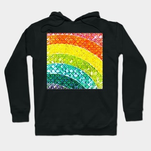 Rainbow Droplet Pattern Hoodie